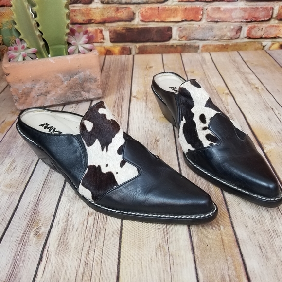 Maya Shoes - Maya cow hair leather Mules 11 volcom soles